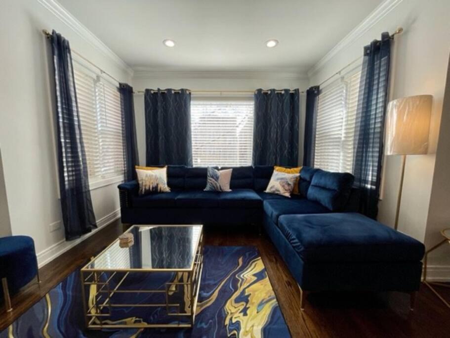 The Blue Golden Luxury Modern 3- Bedroom Apartment In שיקגו מראה חיצוני תמונה